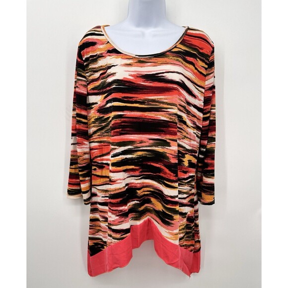 Vintage Y2K Rave Asymmetrical Top Womens Size  XL stretchy  Long Sleeves baby do - Picture 3 of 7